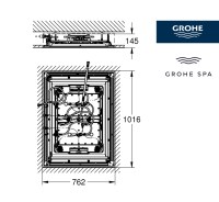 MEDIDAS DUCHA DE TECHO RAINSHOWER AQUA 40" GROHE SPA